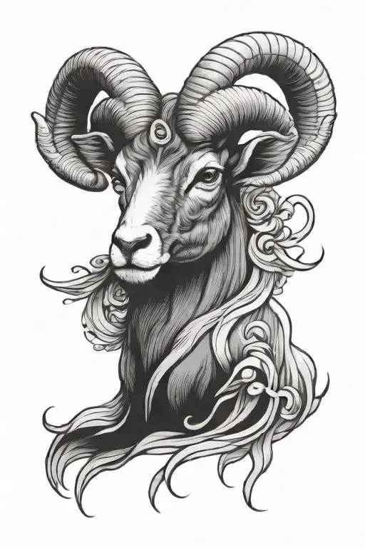 aries tattoo design idea