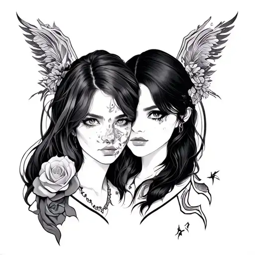 tattoo to signify femboy and bnwo tattoo design idea