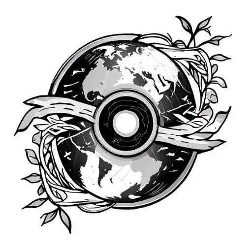 CD Love on the world tattoo design idea