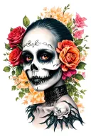 Collarbone goth emo tattoo design idea