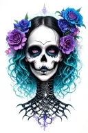 Collarbone goth emo tattoo design idea