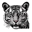tiger face tattoo design idea