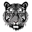 tiger face tattoo design idea