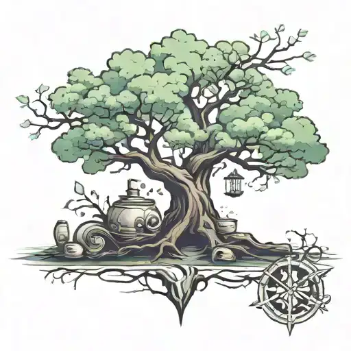 posion tree tattoo design idea