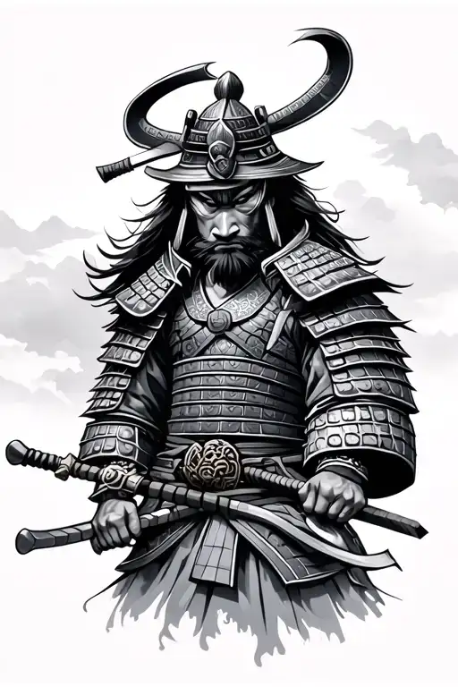 samurai warrior tattoo design idea