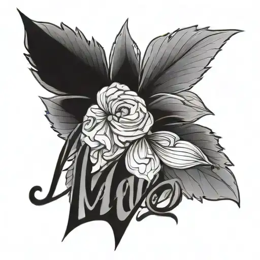 name tattoo NOVA-MAE tattoo design idea