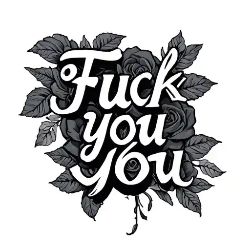 Fuck You Love You tattoo design idea