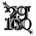 1990 Roman Numerals tattoo design idea