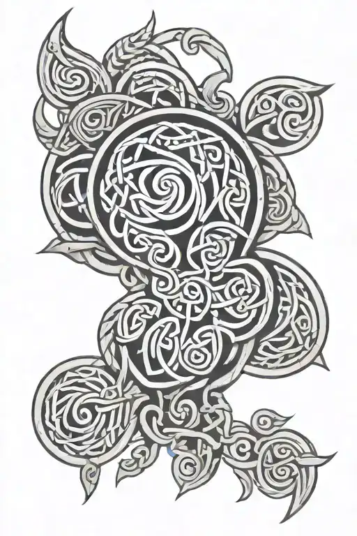 celtic pattern inspired tattoo design idea