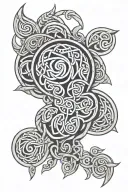 celtic pattern inspired tattoo design idea