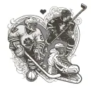 sports, hockey, soccer, love, life tattoo design idea