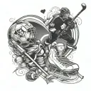 sports, hockey, soccer, love, life tattoo design idea
