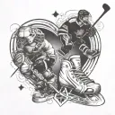 sports, hockey, soccer, love, life tattoo design idea