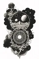 Meaningful universe tattoo design idea