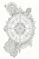viking compass tattoo design idea