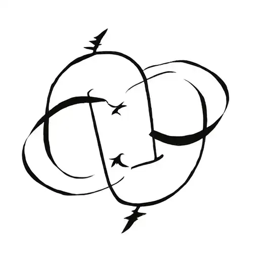 Libra sign fused with Sagittarius sign for dad and daughter bond tattoo design idea