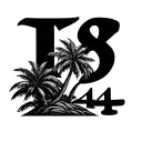 numbers 1804 with palm tree growing  tattoo design idea