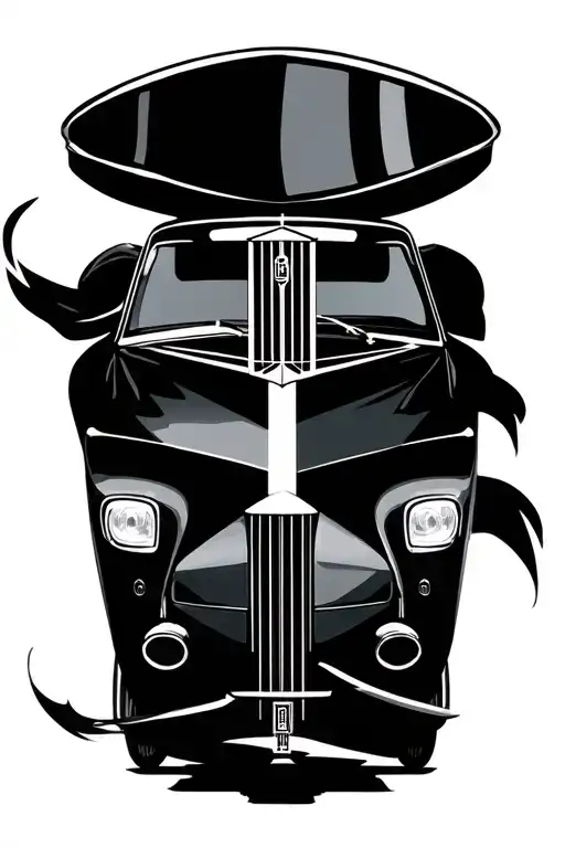 rolls royce logo tattoo design idea