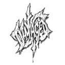 the word "damaged" written in crazy chicken scratch letters tattoo design idea