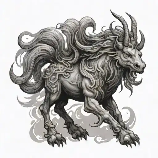 Kirin A mythical creature tattoo design idea