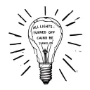 broken light bulb with words "all lights turned off can be turned on" tattoo design idea