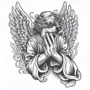 Angel Praying Hands tattoo design idea