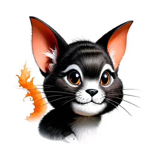 tom and jerry inspired tattoo tattoo design idea