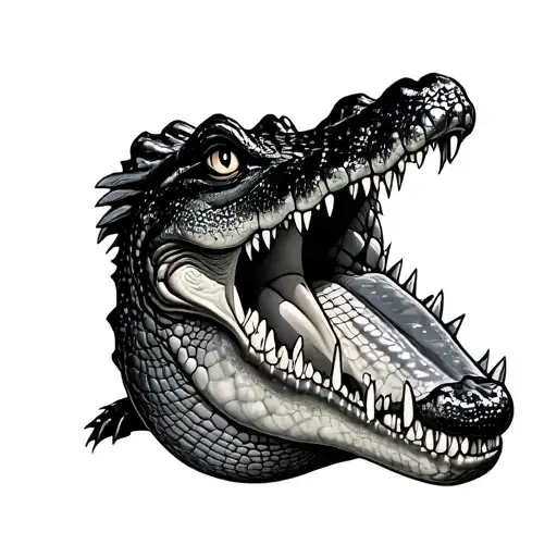 American Alligator Head Houston tattoo design idea