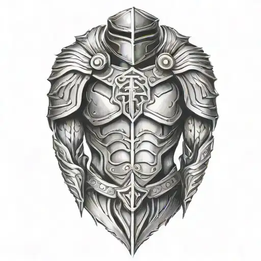 shoulder armor of god   tattoo design idea