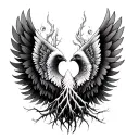 Roots And Wings tattoo design idea