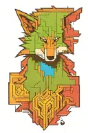 minecraft wolf tattoo design idea