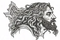jesus crying tattoo design idea