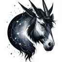 Gemini and Capricorn constellation merging tattoo design idea