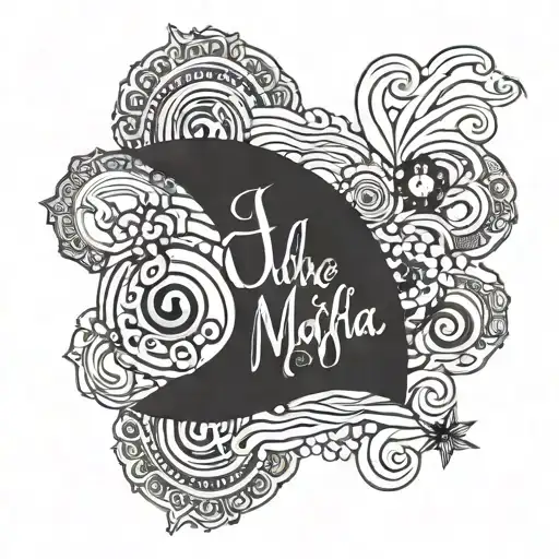 swedish house mafia and avicii logo with waves tattoo design idea