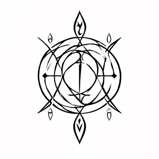 eternal love,protection unbreakable bind rune symbols forming tattoo design idea