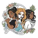 virgo, primrose, aquarius and osumunda tattoo design idea