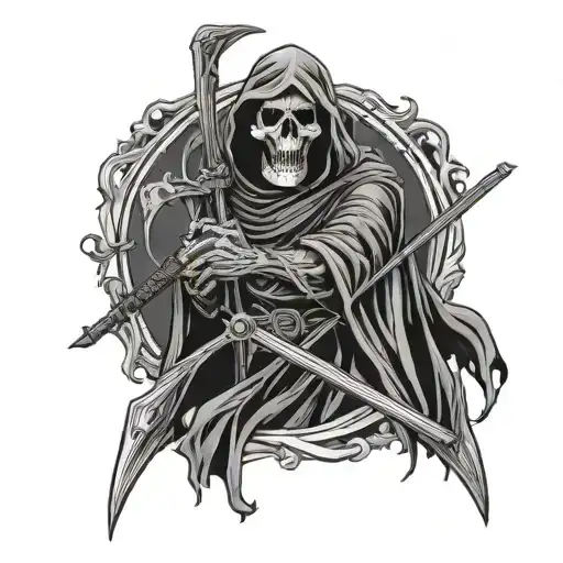 grim reaper 2nd amendment dont tred on me tattoo design idea