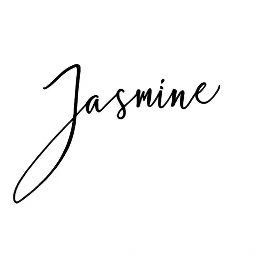Jasmine name incorporated tattoo design idea