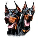 3 headed doberman rabid cerbus dog tattoo design idea