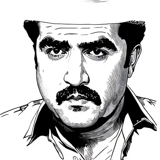 Pablo Escobar and El Chapo tattoo design idea
