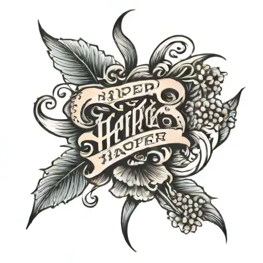 Harper name tattoo tattoo design idea
