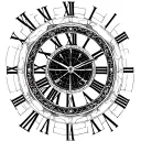 clock in roman numerals tattoo design idea