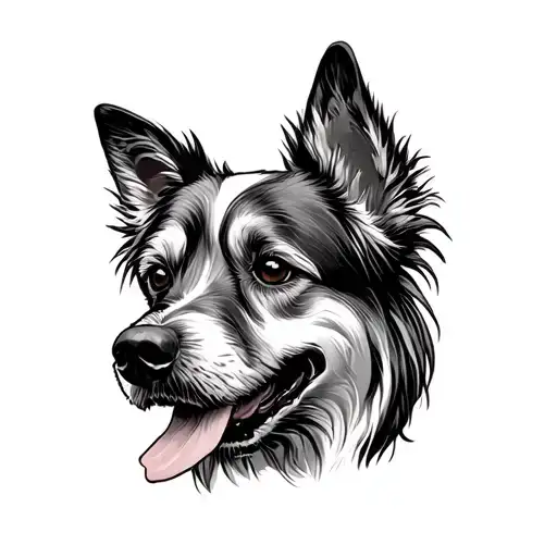 Memorial Dog tattoo design idea
