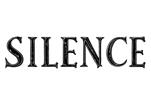 "Silence" tattoo design idea