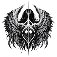 cybersigilism wings full back tattoo tattoo design idea