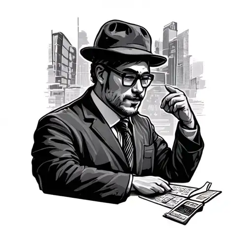 stock market Trader feel idea tattoo design idea