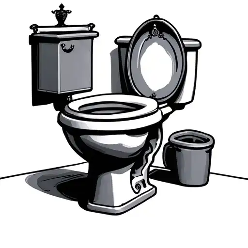 Skibidi Toilet tattoo design idea