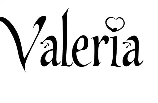 "Valeria" tattoo design idea