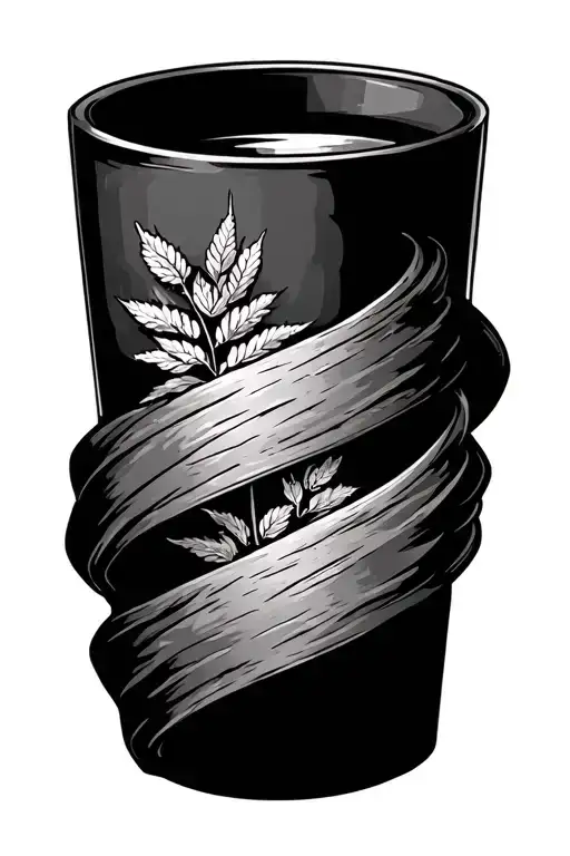 mugwort wrapped tattoo design idea
