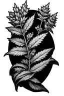 mugwort wrapped tattoo design idea
